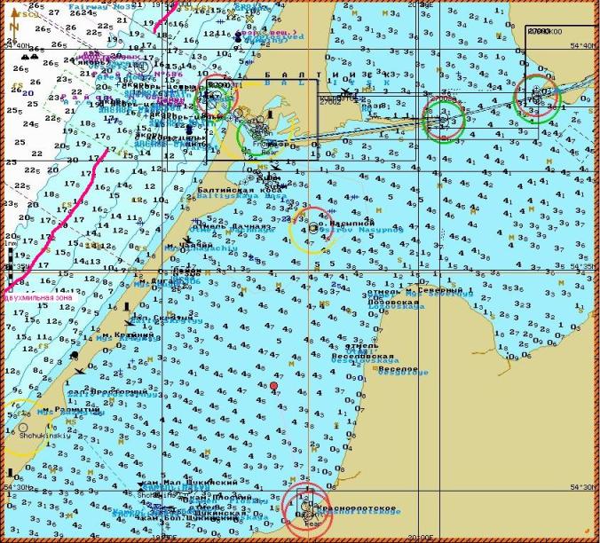 Навигационная карта балтийского моря